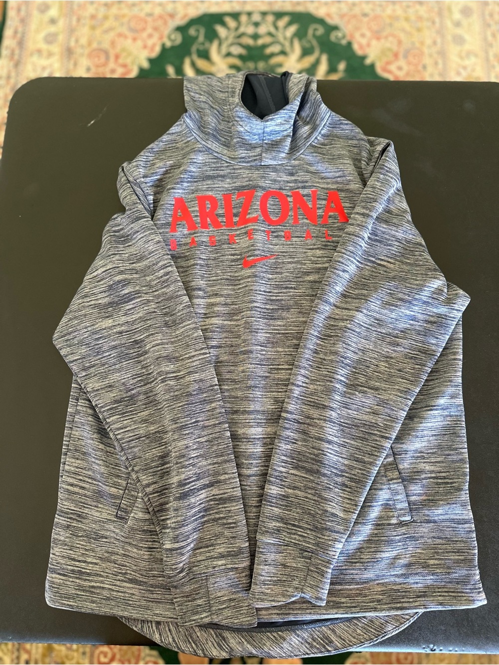 Nike Arizona University Nike Gray Heather Pullover with Red Logo Dri Fit Large
